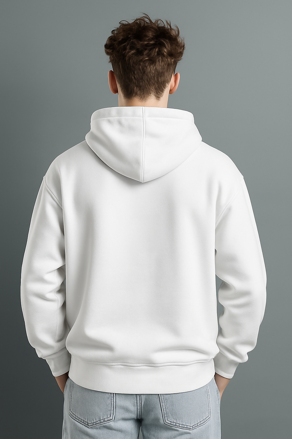 “Crocodile Hello” Oversized Hoodie White
