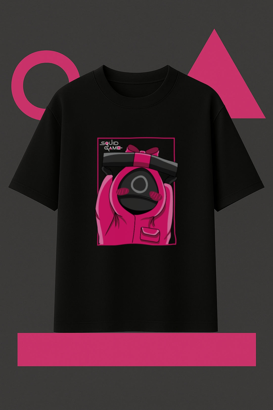 Cute Squid Mask T-Shirt – Black Standard Fit Black