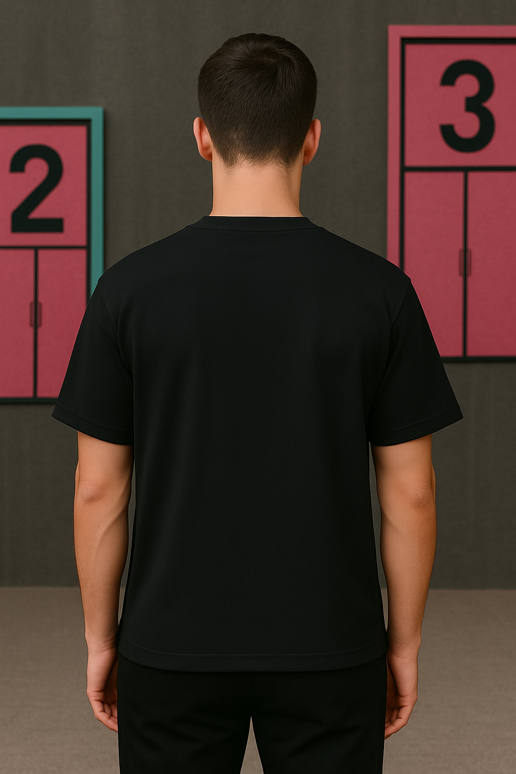 Cute Squid Mask T-Shirt – Black Standard Fit Black