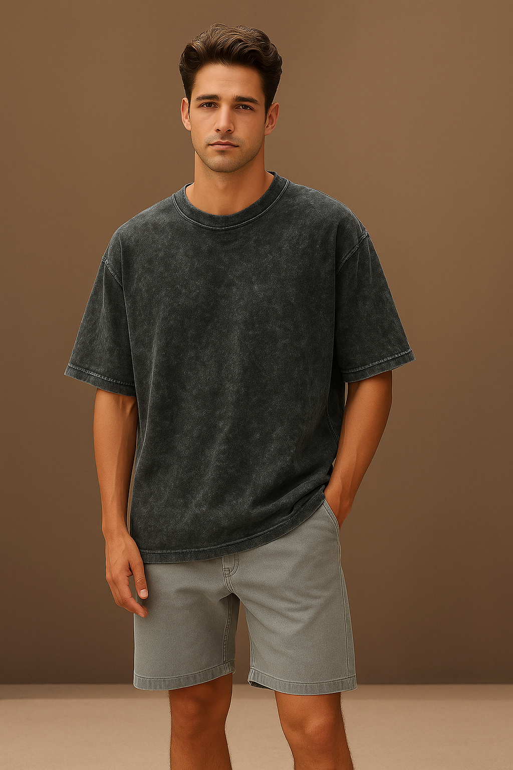 MORPHY Acid Wash Oversized Graphic T-Shirt 🧊 | Panther Morphy acid Black