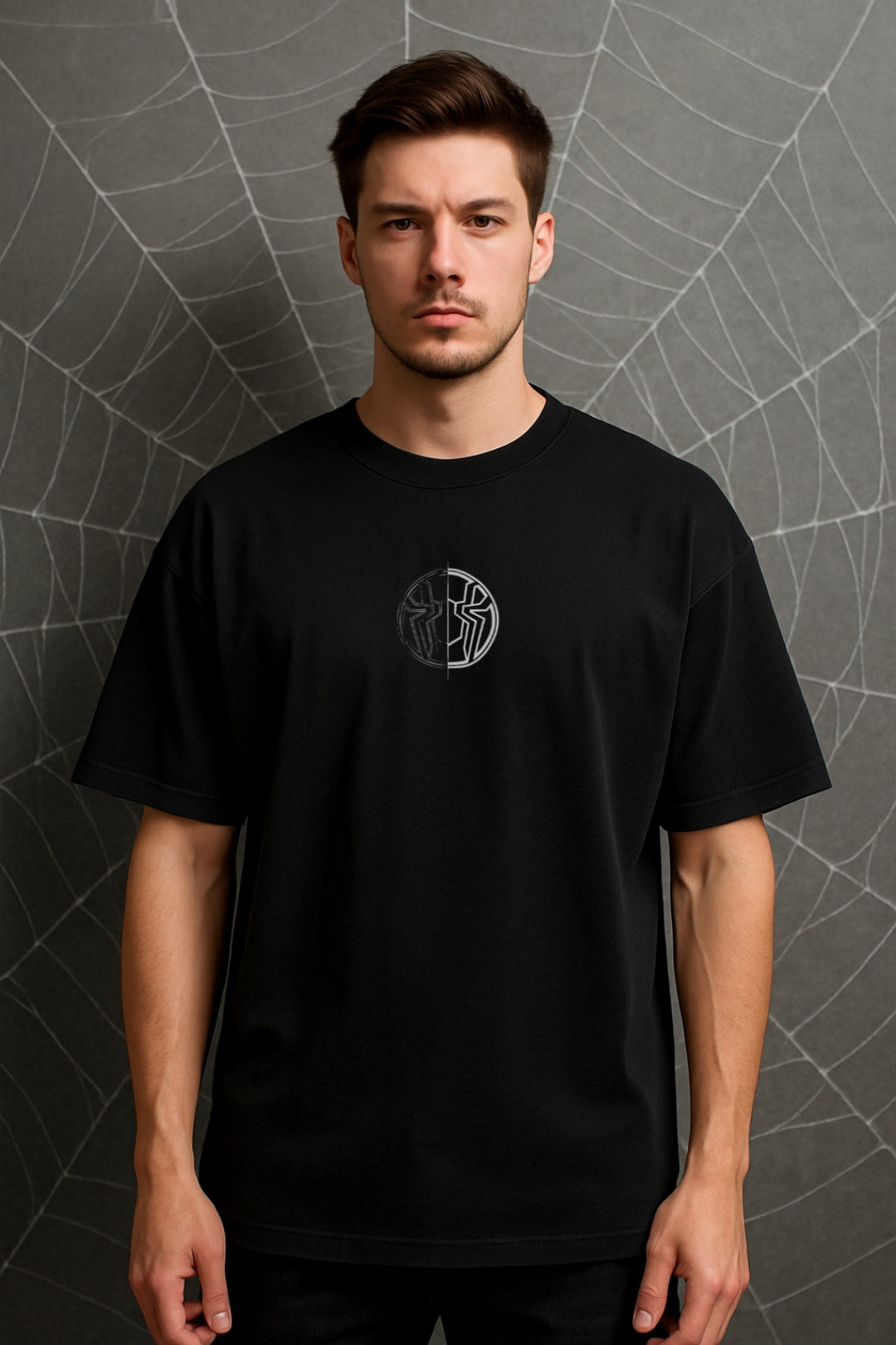 Men’s Oversized Classic Spider-Man T-Shirt Black