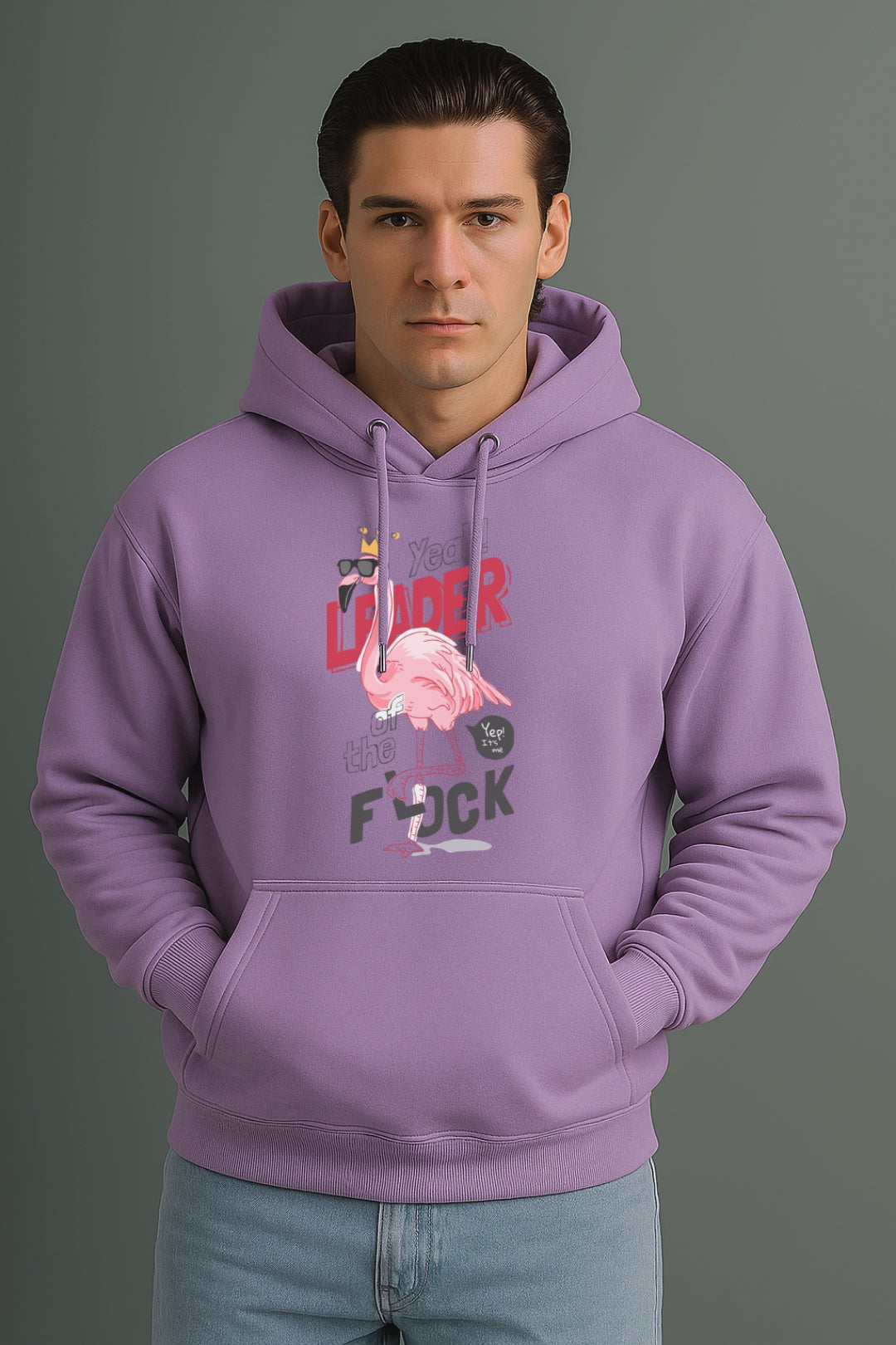 Oversized “Leader Flock” Hoodie – Street Rebellion Edition Lavender