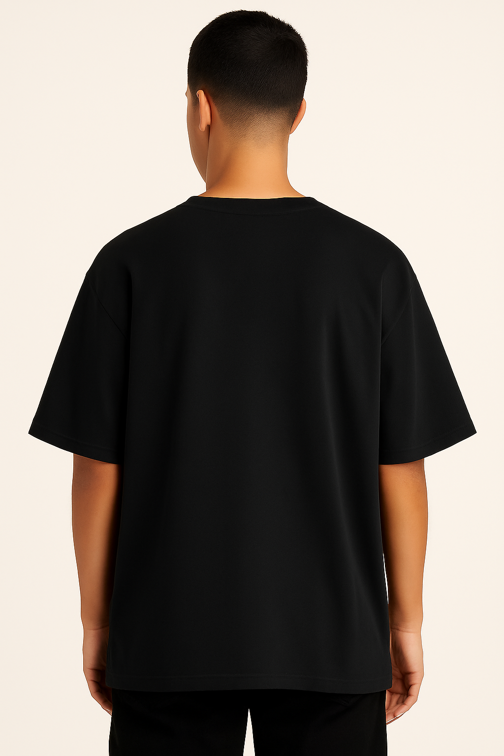 "REALISTIC Statue Graphic Oversized Tee – Artistic Streetwear Style" Black