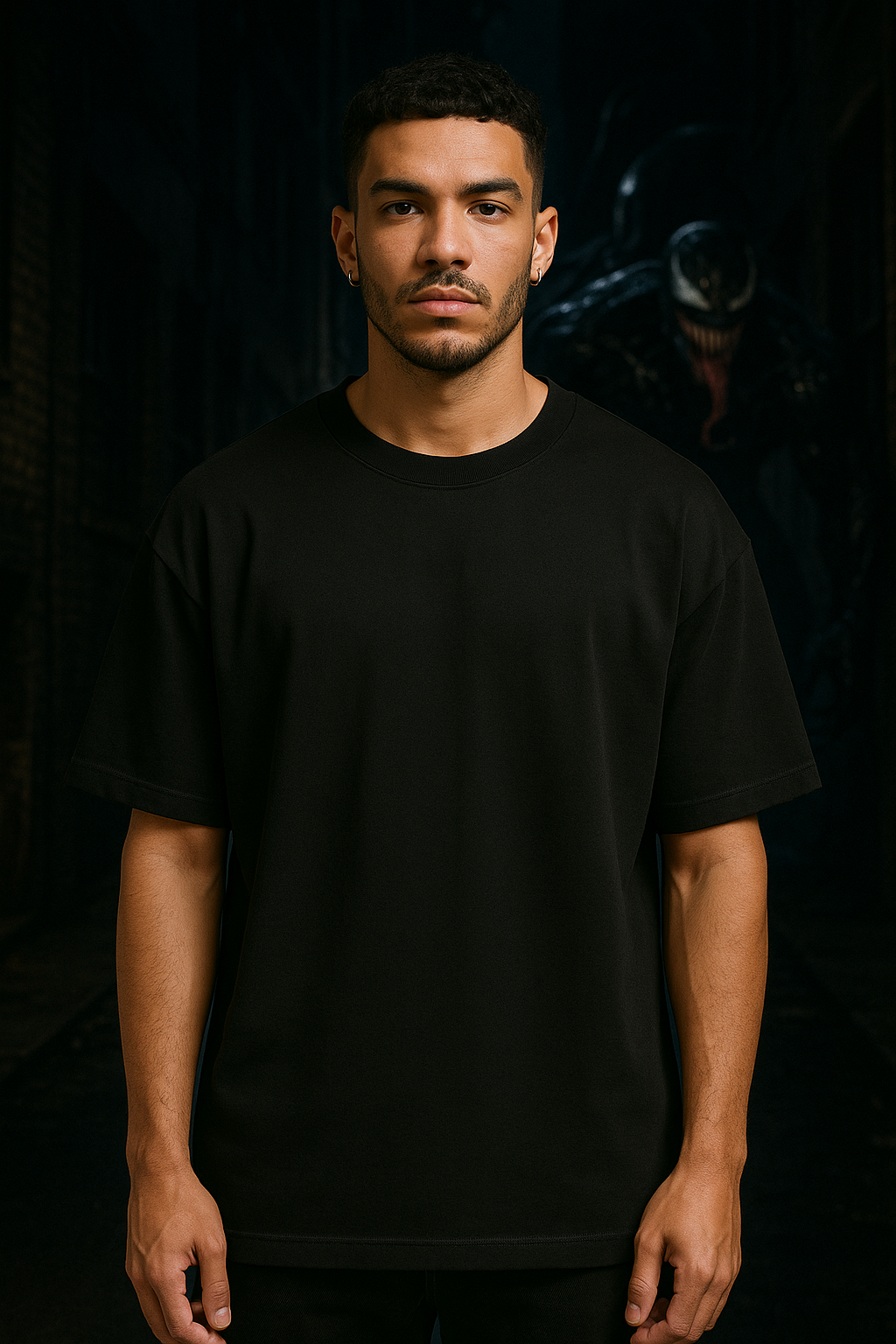 “Venom’s Wrath” Classic Oversized Graphic Tee black