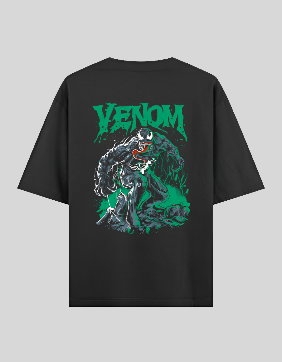 “Venom’s Wrath” Classic Oversized Graphic Tee black