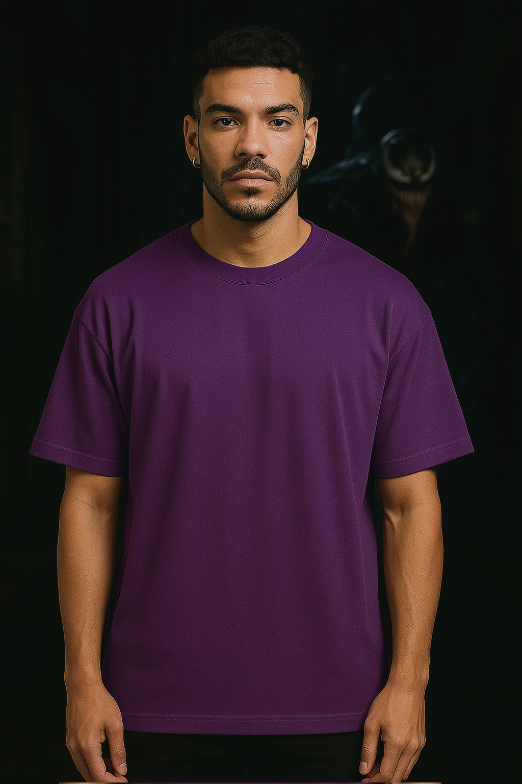 “Venom’s Wrath” Classic Oversized Graphic Tee purple