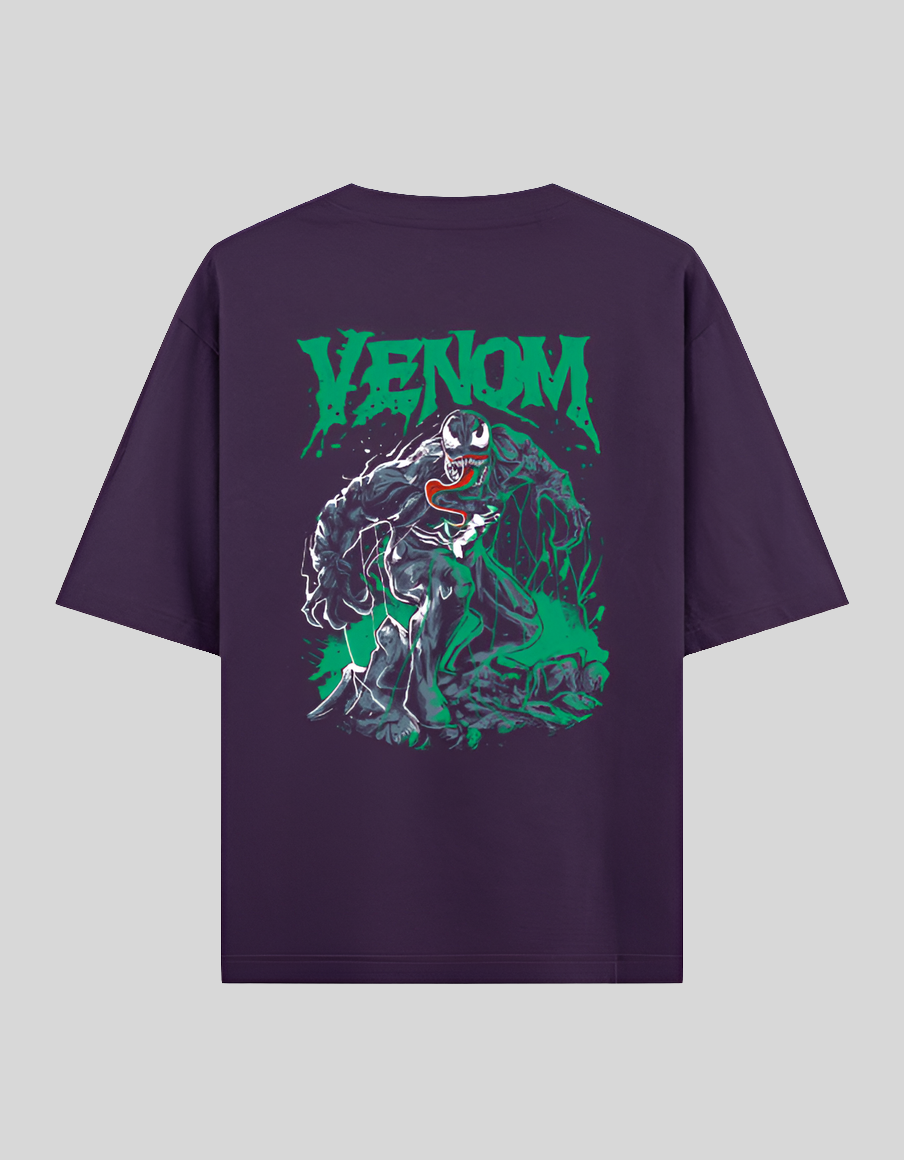 “Venom’s Wrath” Classic Oversized Graphic Tee purple