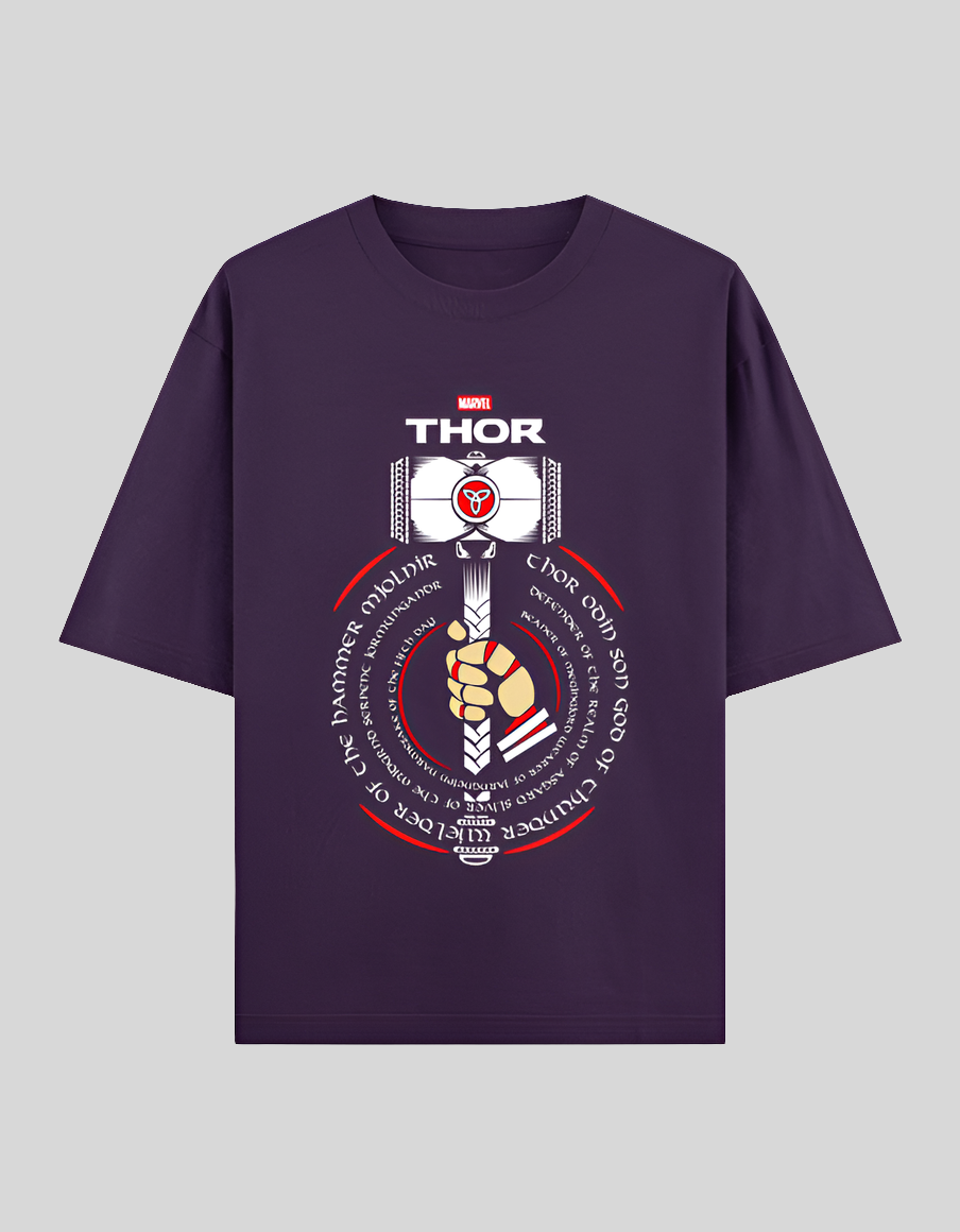 Hammer Time |Thor |Oversized Classic T-Shirt Purple