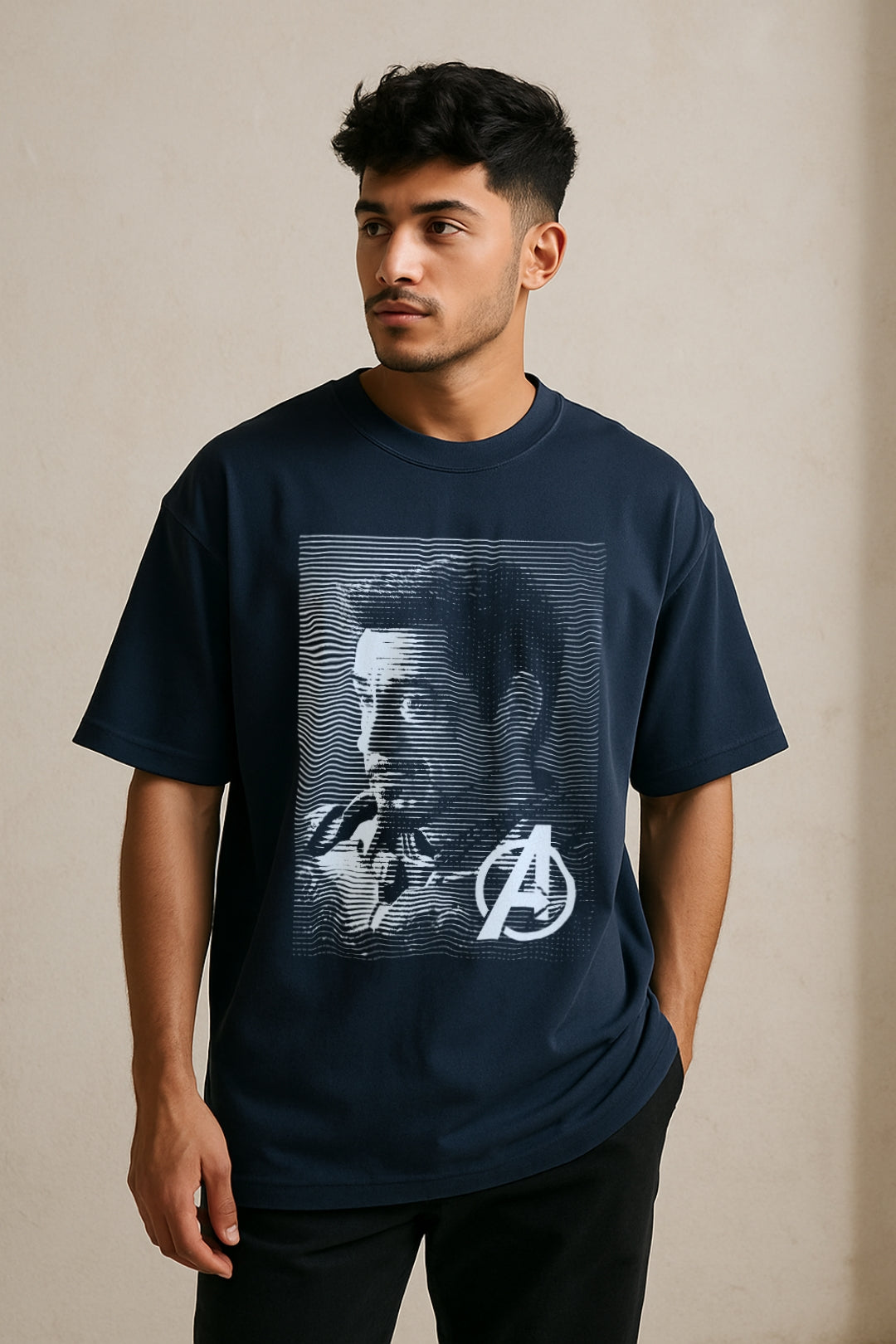 Iron legacy drip| Premium Oversized Classic Tshirt Navy blue
