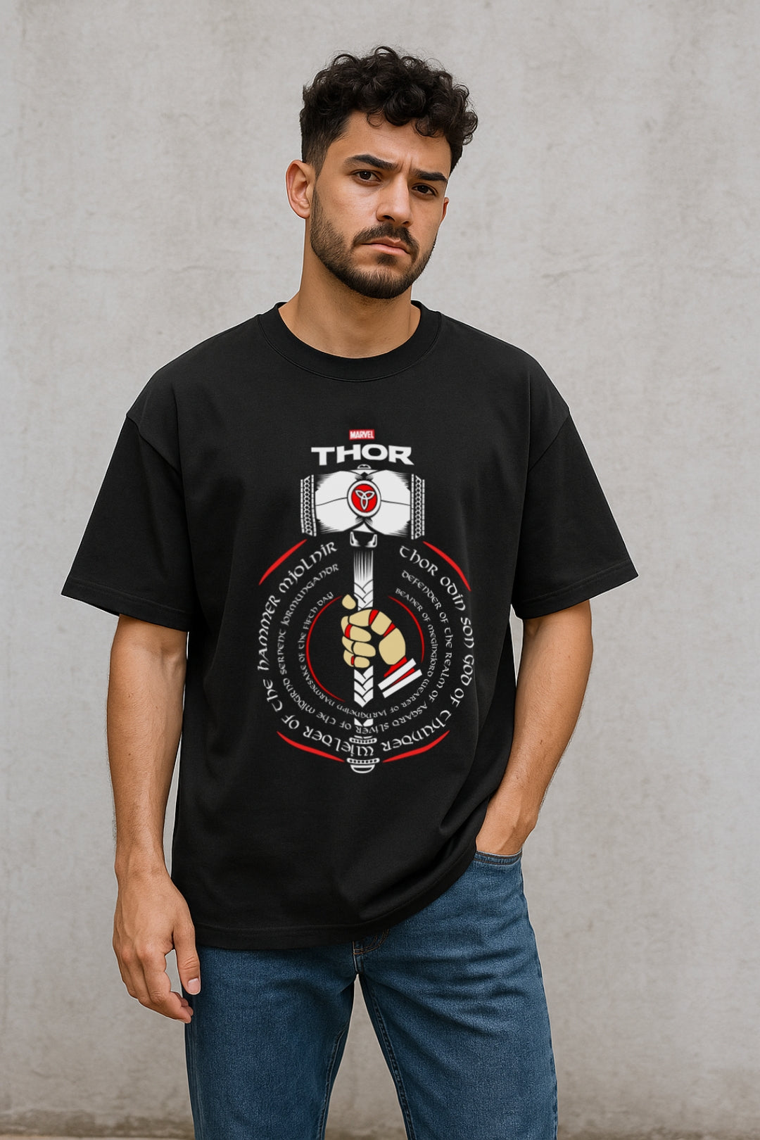 Hammer Time |Thor |Oversized Classic T-Shirt Black